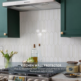 Vamos Tile hexagon closeup reveals glossy, scratch-resistant surface.