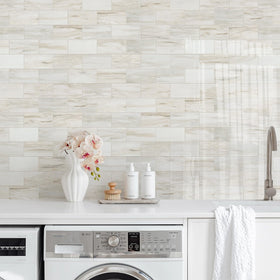 Vamos Tile no grout finish delivers a sleek, wipe-clean surface.