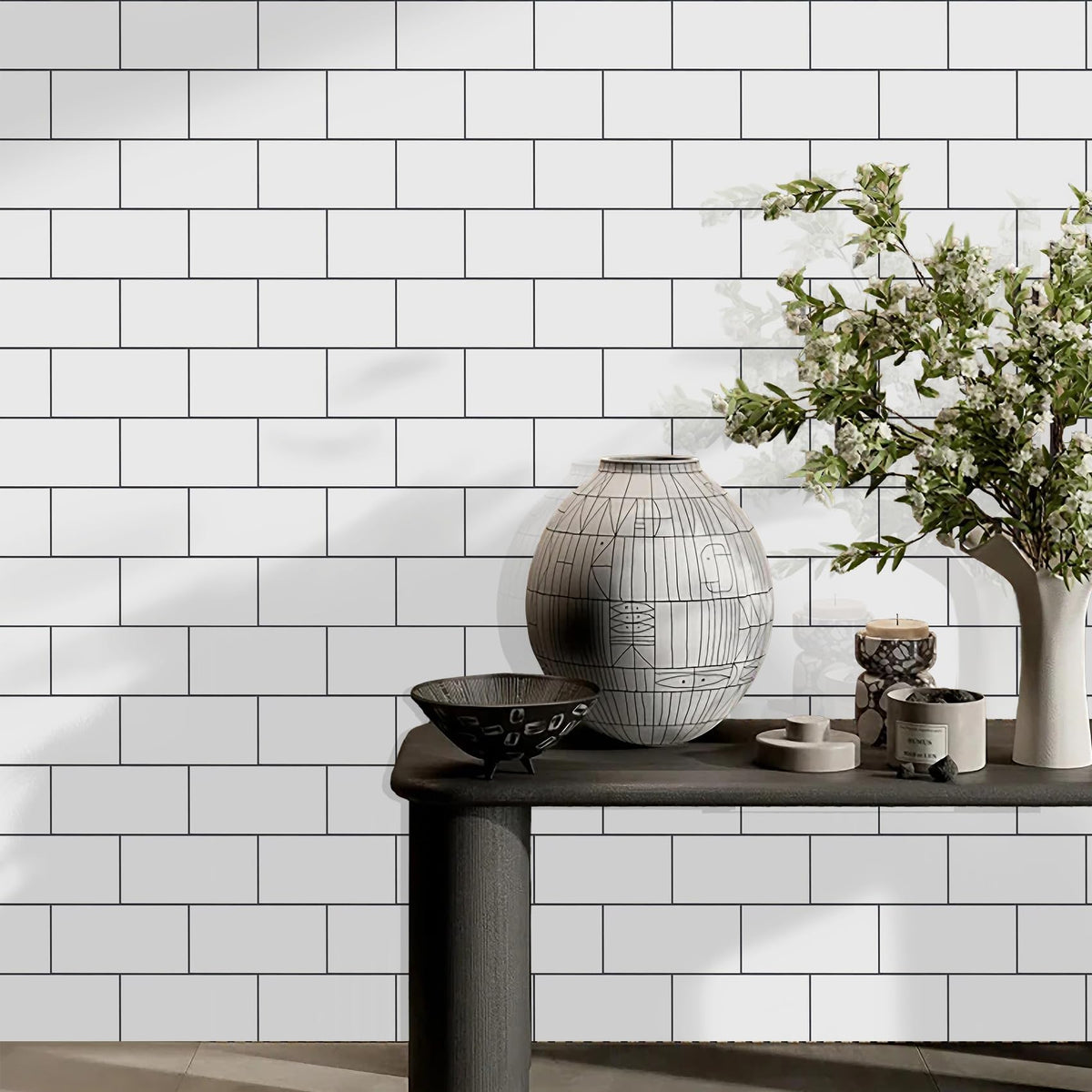 Vamos Tile glossy surface cleans easily and stays bright