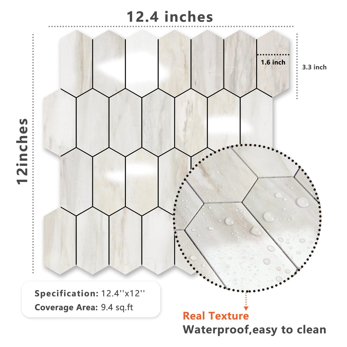 Vamos Tile glossy finish provides scratch resistance and durable look