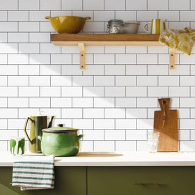 Vamos Tile strong adhesive sticks to existing tiles or smooth walls