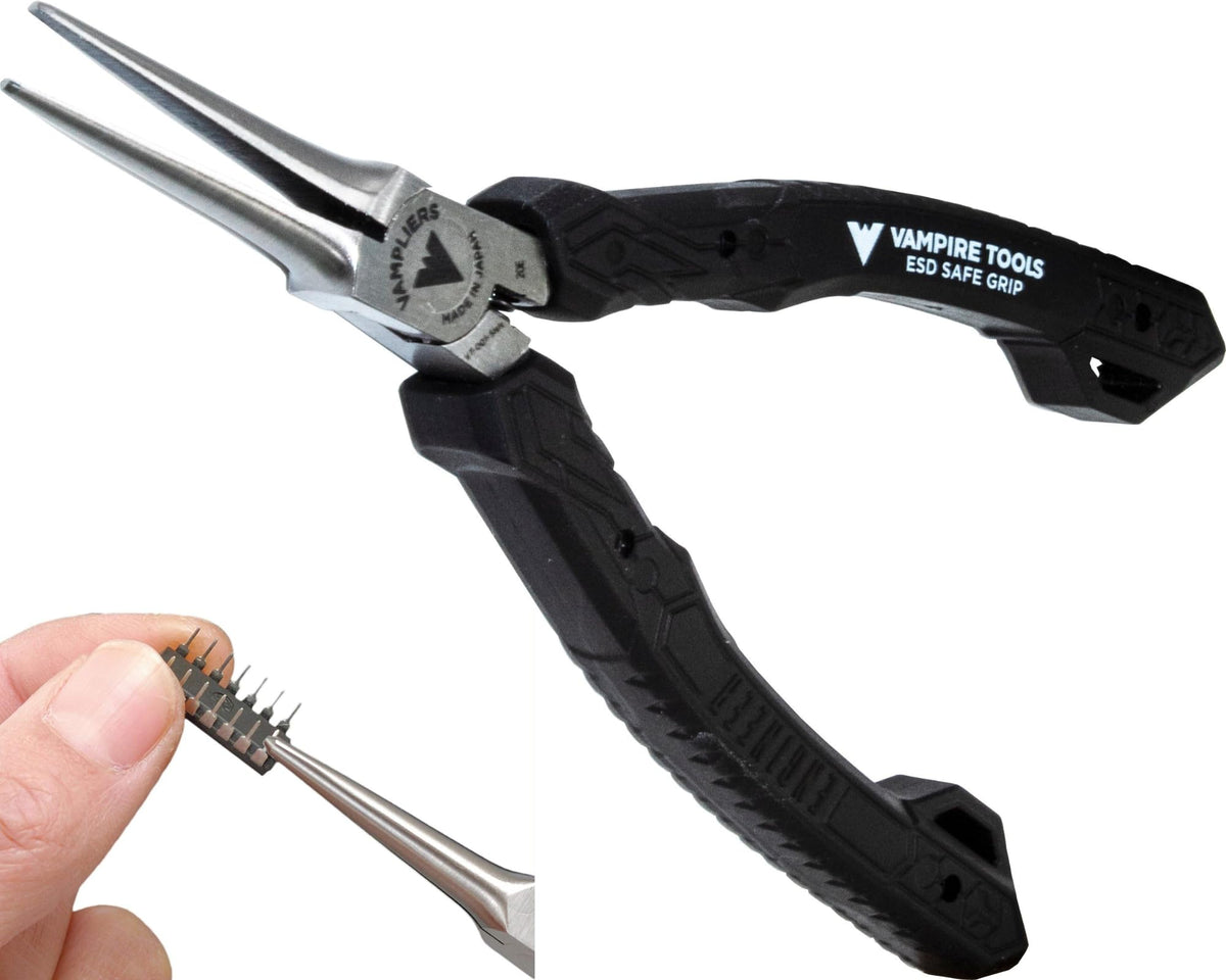 Vampliers 5.5-inch mini precision needle nose pliers with a precise tip for tiny components