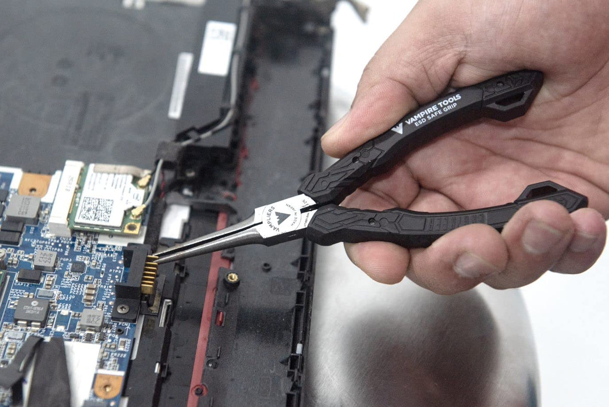 Vampliers ESD safe handles protect sensitive electronics during use