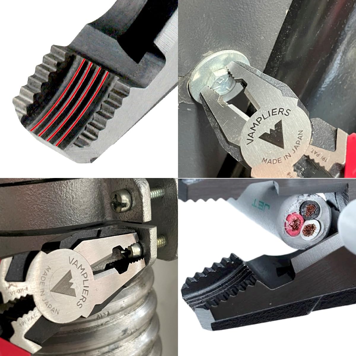 Vampliers high-carbon Japanese steel body and jaws for durable use