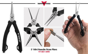 Vampliers non-serrated jaws provide a smooth grip on delicate parts