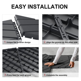 Eco-friendly PP material of VANCASTLE deck tiles for long-lasting flooring