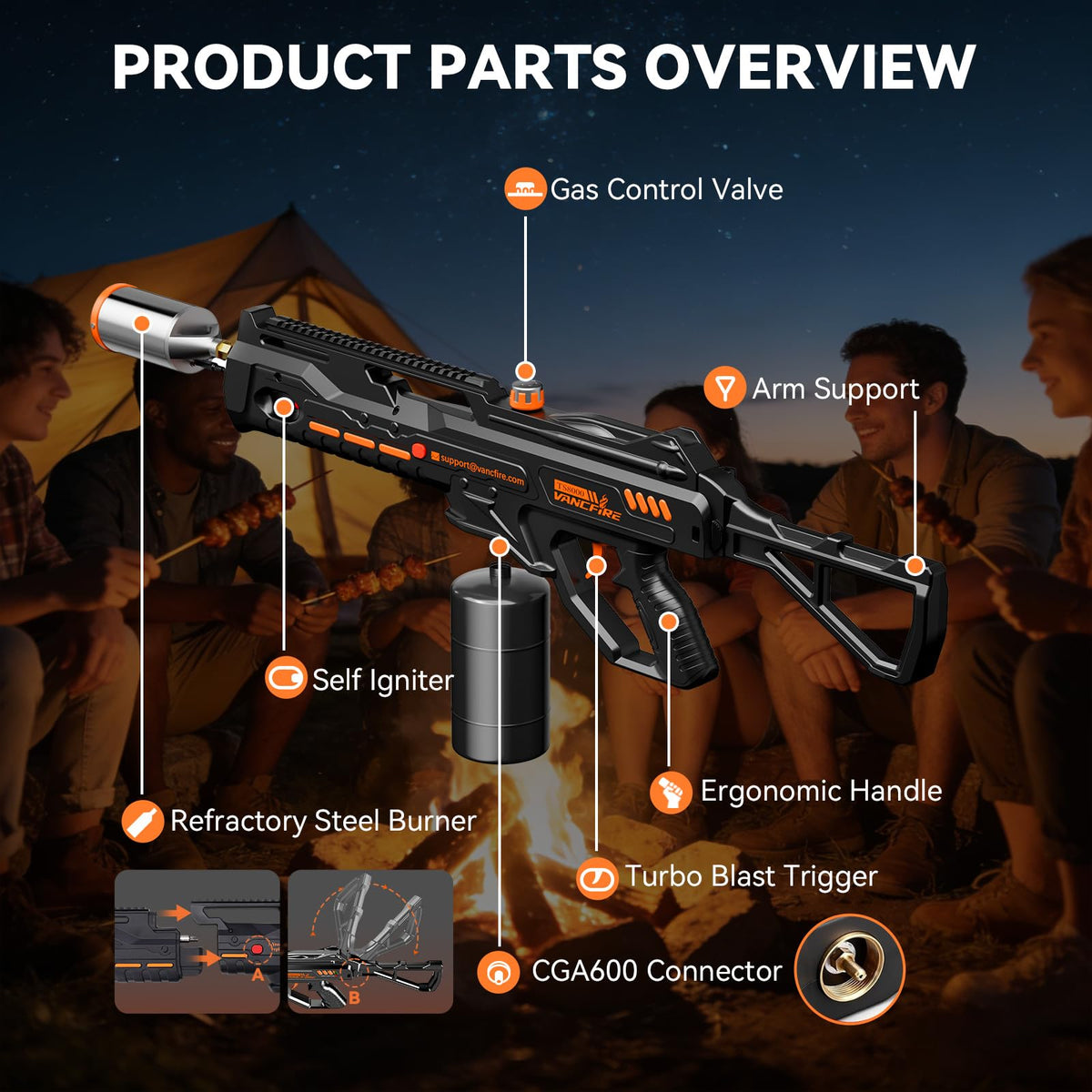 VANCFIRE CSA-certified safety torch for reliable backyard use