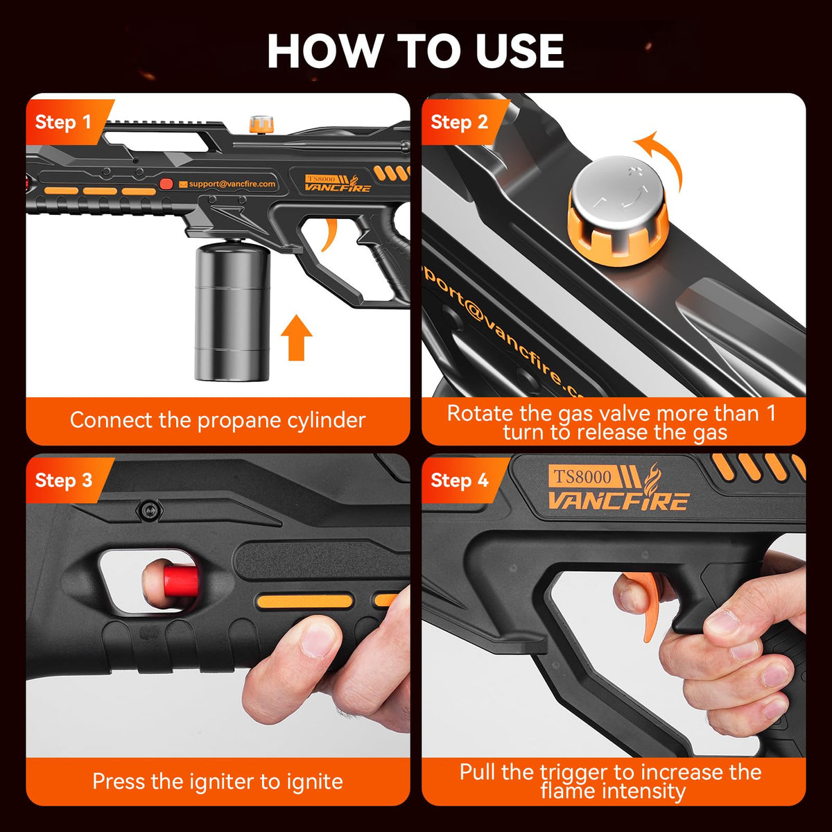 VANCFIRE durable nylon body withstands heat during long burns