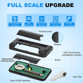 Vanesa 811LM remote compatibility with LiftMaster 850LM/860LM receivers for commercial gates.