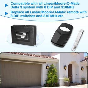 Vanesa DTC remote garage setup image highlights straightforward installation.