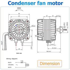 Vanesa YZF18-25 UL CSA ROHS certified motor quality