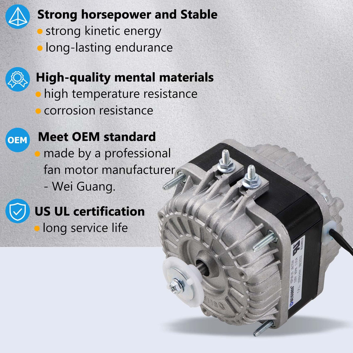 Vanesa YZF18-25 motor terminal ports for easy electrical connection