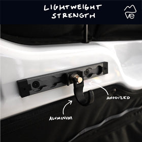 VanEssential Venture spring-loaded hook enables fast, reliable gear access.