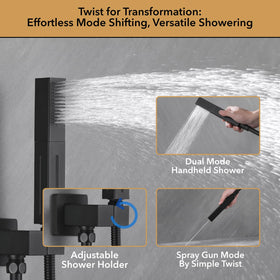 VANFOXLE 6 inch angled showerhead designed for thorough body rinsing under high pressure
