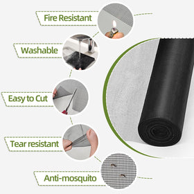 Vaniture screen with 18x16 weave offering insect barrier and strength.