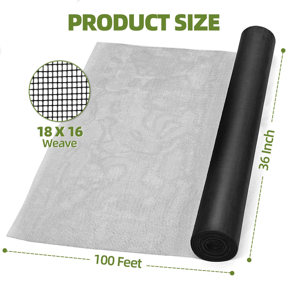 Vaniture fiberglass screen highlighting sturdy window and door protection.