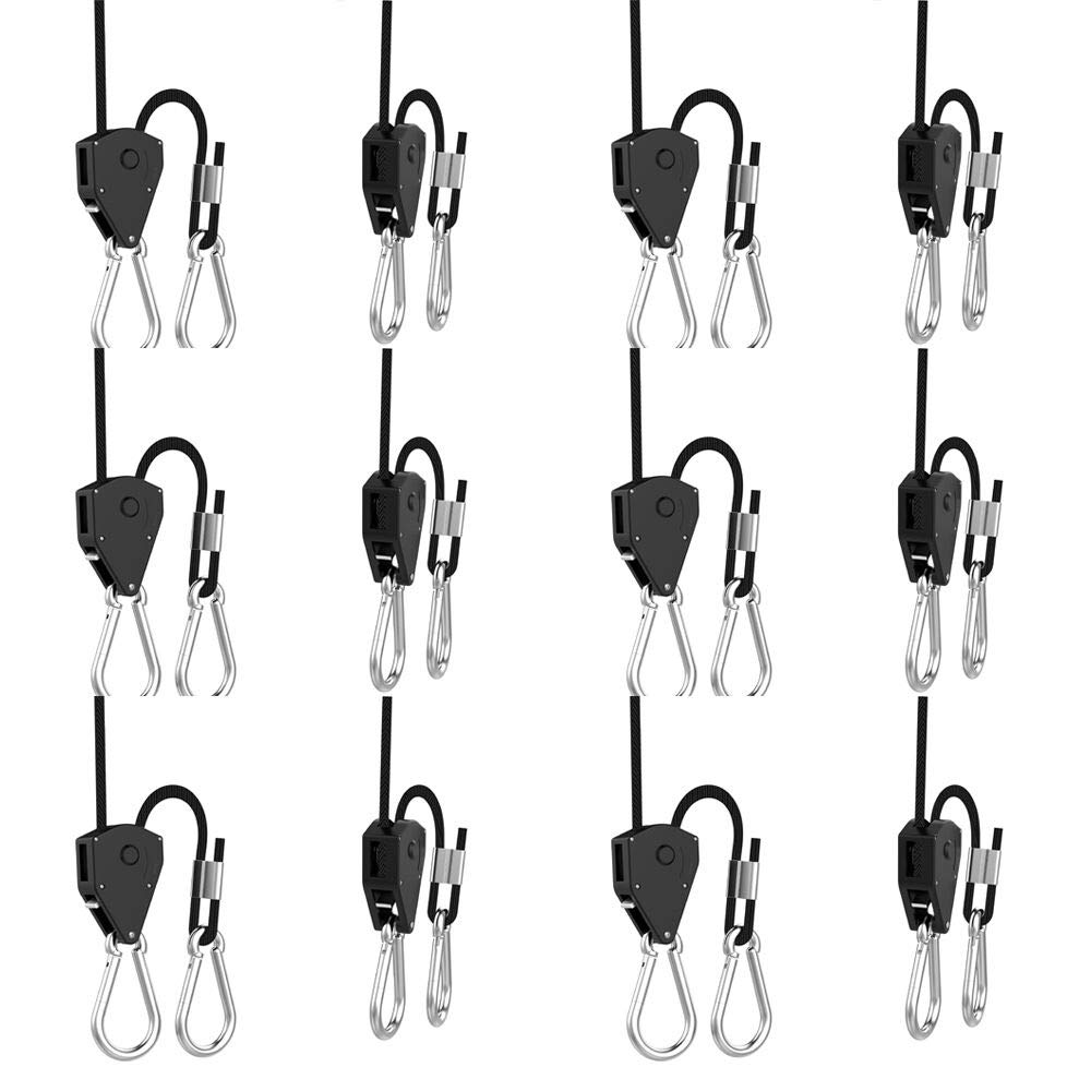 Vanleno 6-pair rope hanger set with 8ft length for secure ceiling mounting