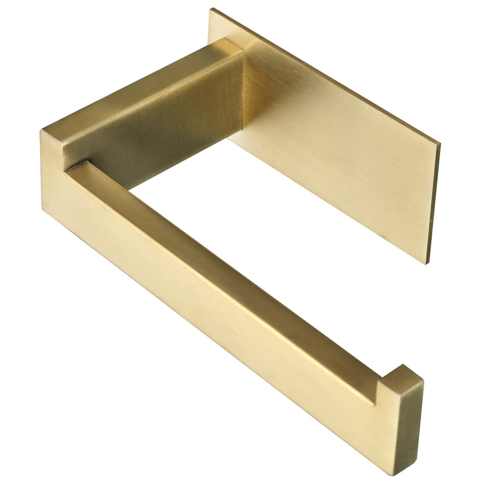 Vanloory brushed gold holder close-up shows rustproof stainless steel finish