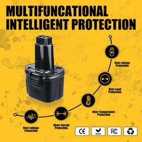 VANON battery casing with clear compatibility markings for model DW968K.