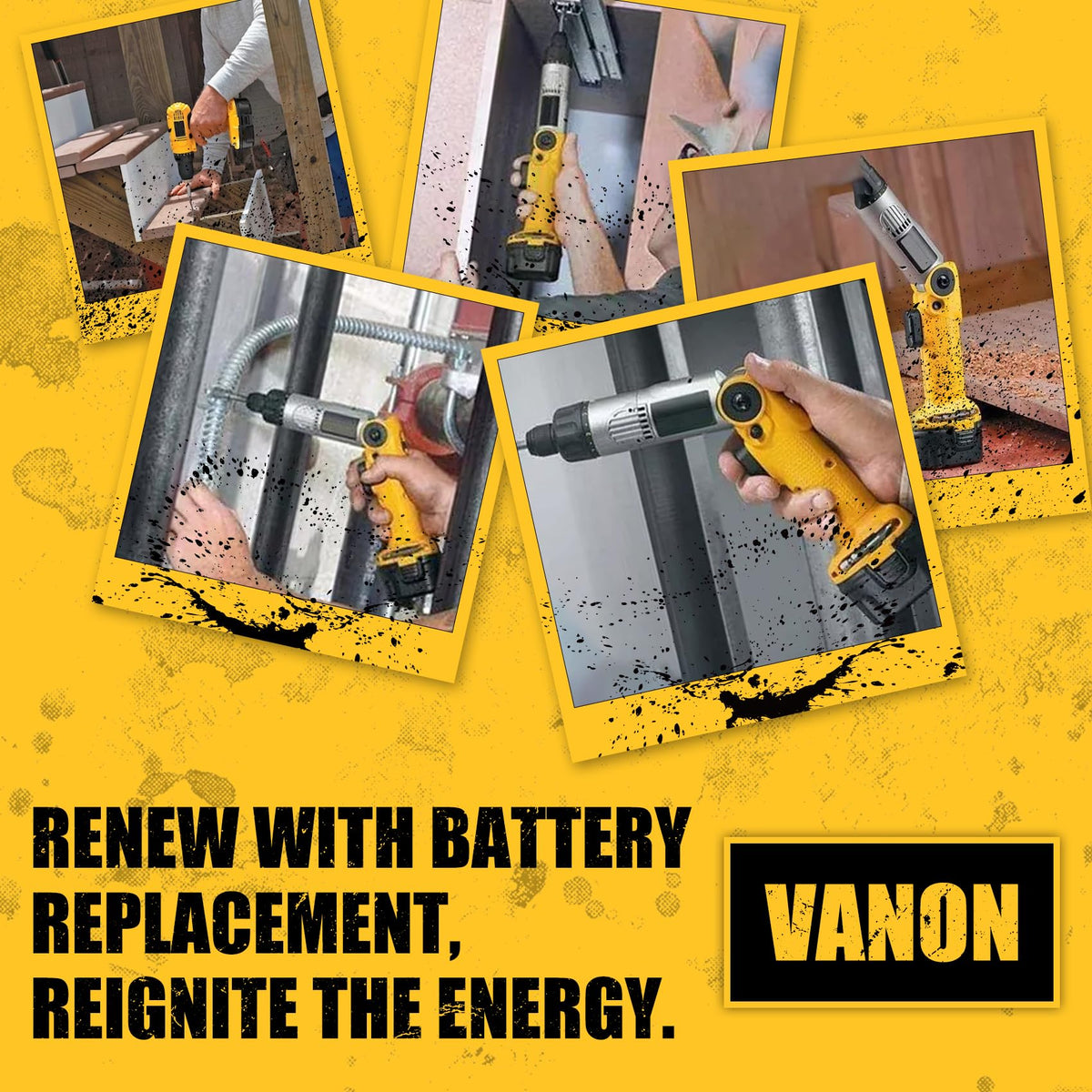 VANON replacement pack in use during a DIY project for home improvements.
