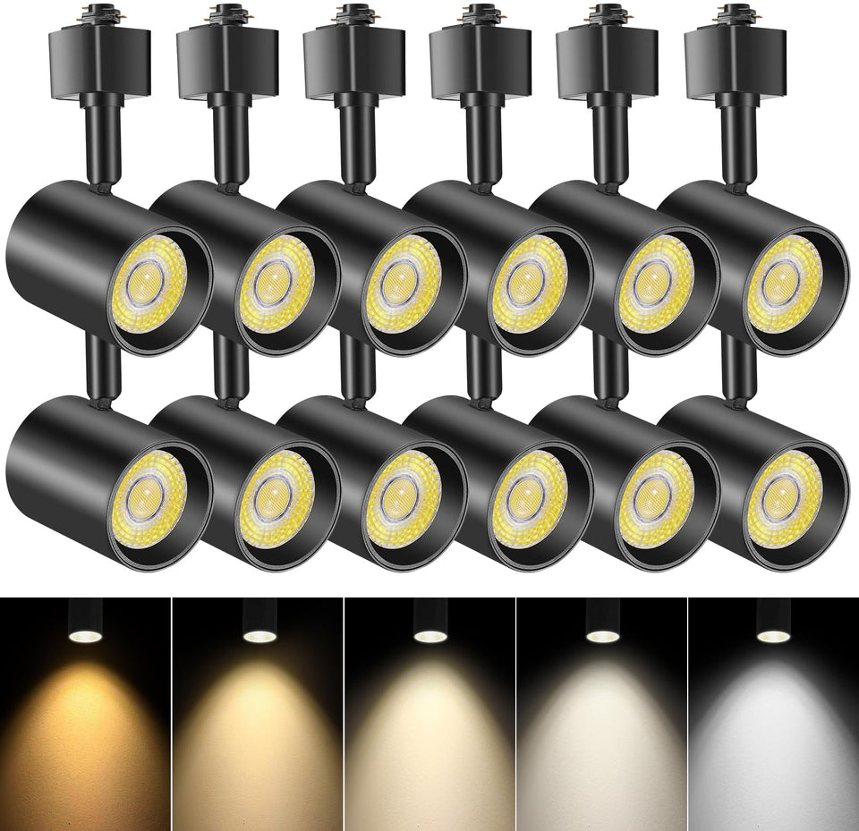 VANoopee 12-pack H-type track heads with 5CCT for versatile mood and task lighting