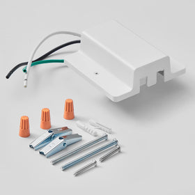 VANoopee H Track Floating Canopy Connector White enables quick, clean ceiling installation.