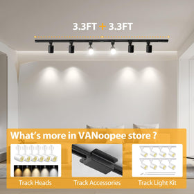 VANoopee H Track Rail end caps provide clean, finished look.
