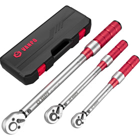 VANPO 3-piece torque wrench set in a case for precise bike and car torque