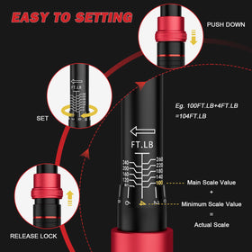 VANPO locking knob secures torque settings before use.