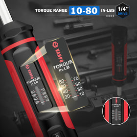 VANPO torque screwdriver drive 1/4 inch compatible with standard bits for quick tasks.