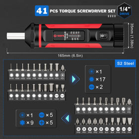 Torque range dial showing 15-75 in-lbs for accurate adjustments