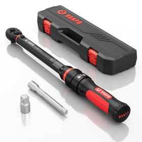 VANPO torque wrench with 3/8-inch drive and case for portable precision tightening.