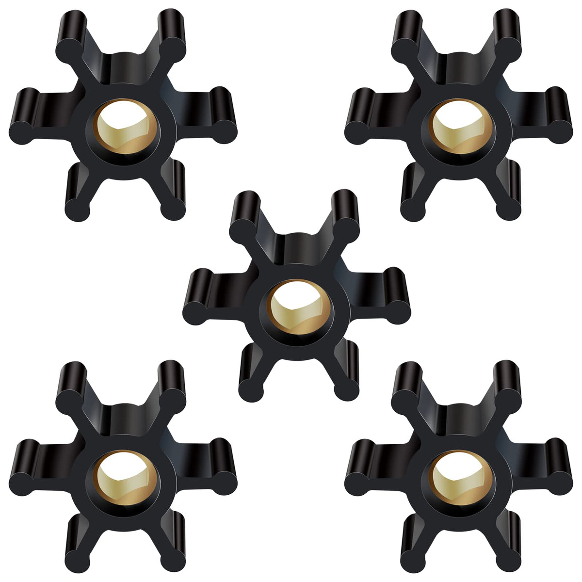 Vanshly five-pack utility pump impellers for easy replacement in water transfer tasks