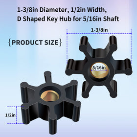 Close-up of Vanshly impeller showing the D-shaped brass inner ring for secure fit