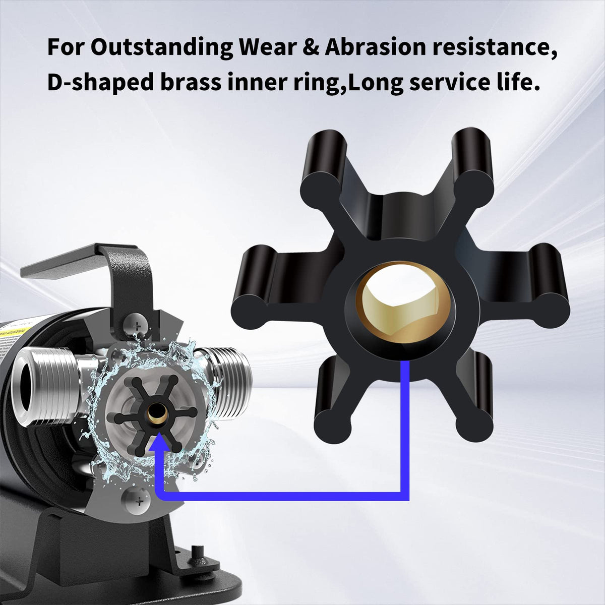 XNBR nitrile impeller by Vanshly for wear resistance and longer life