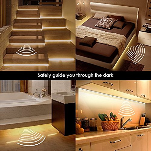 Vansky motion-activated bed light kit includes cables for quick setup.