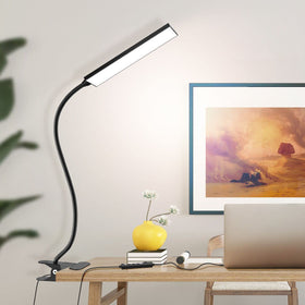 Vansuny clip-on light LED desk lamp with a sturdy clip for secure, space-saving use.