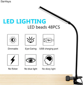 Vansuny compact desk lamp suits home office setups for focused study and late-night tasks.