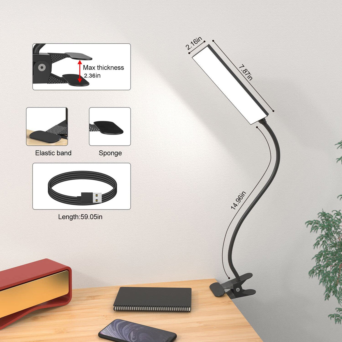 Vansuny three-color modes enable warm, cool, and neutral lighting for different tasks.