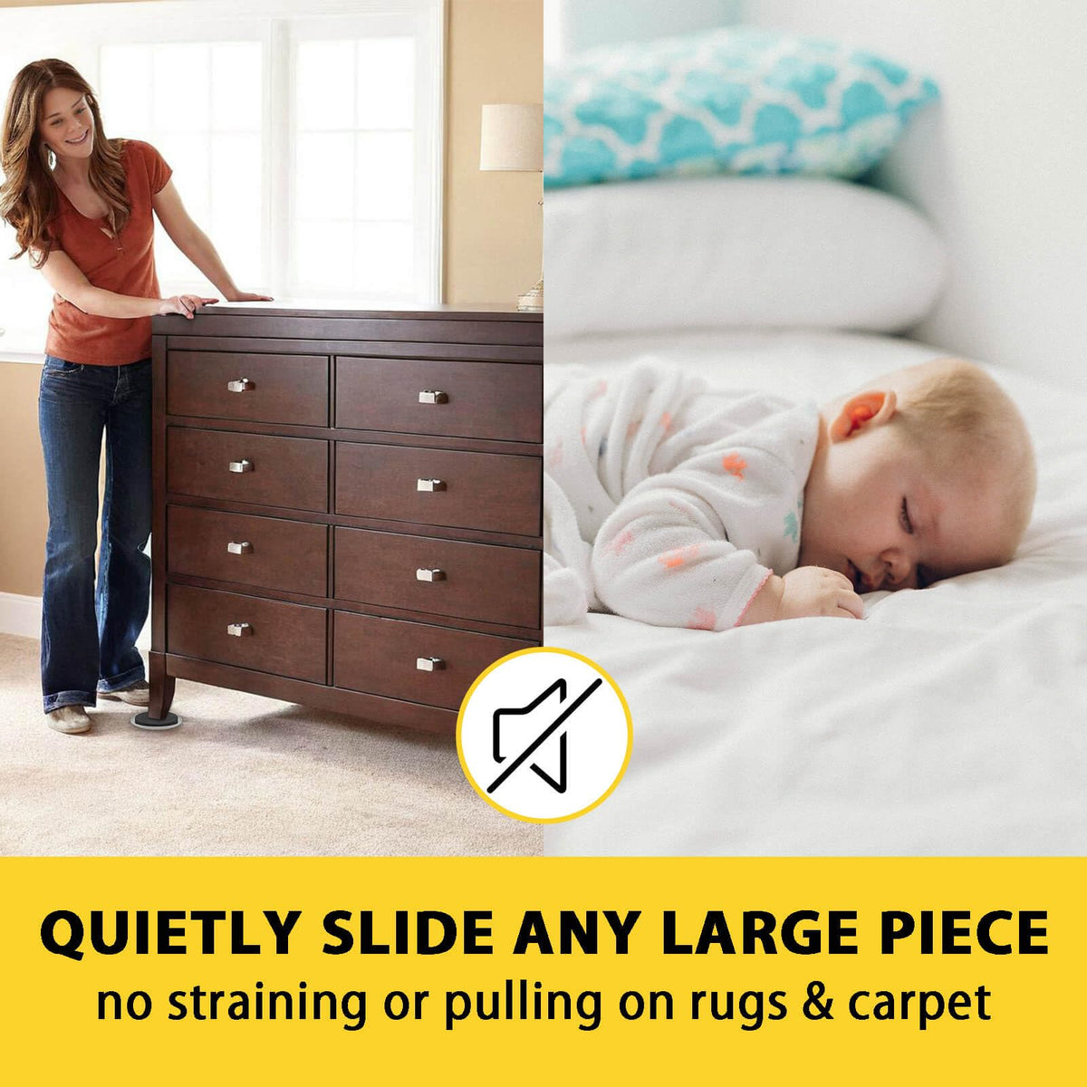 Vanteen easy-glide furniture sliders enable smooth moves