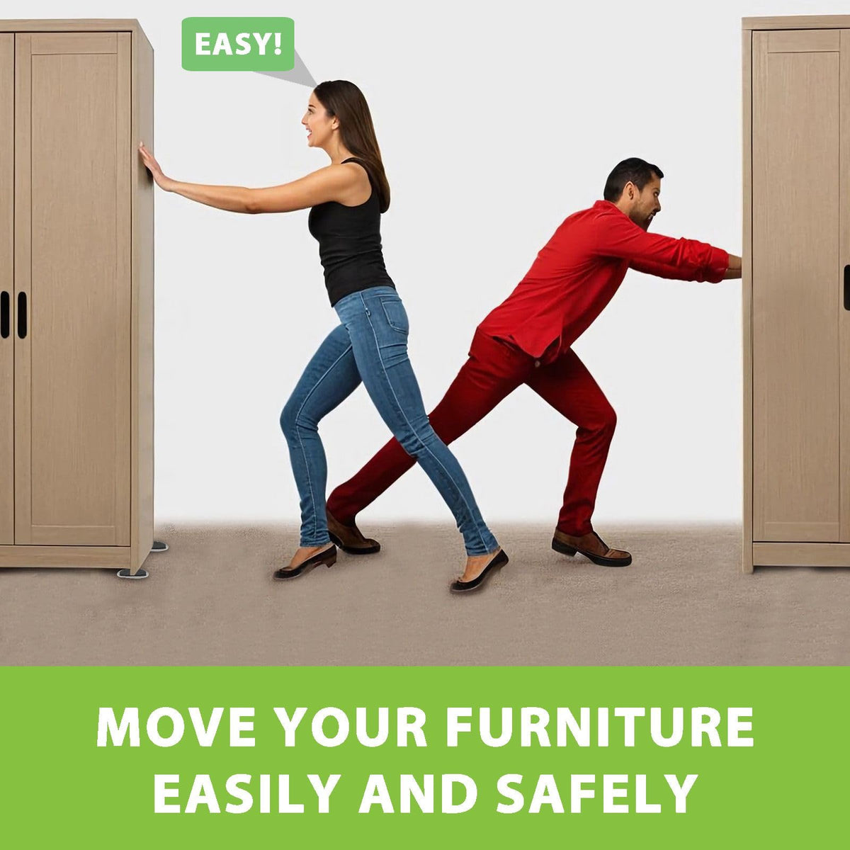 Vanteen heavy-duty movers pads with EVA base prevent carpet damage.