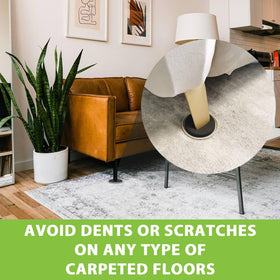 Vanteen sofa, bed, and table sliders shown for versatile furniture moves.