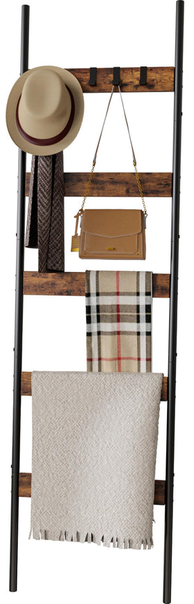 Vantimo blanket ladder five-tier display with cozy throws.
