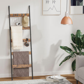 Vantimo ladder with removable hooks for coats and scarves.