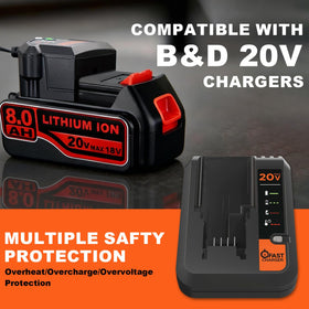 VANTTECH 8.0Ah battery in use powering a cordless tool