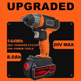 VANTTECH 8.0Ah battery label showing model and safety features
