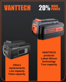VANTTECH battery installed in a tool showing quick cooling feature.