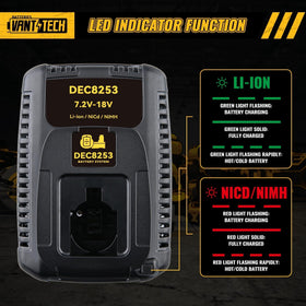 VANTTECH DC9310 output range 7.2–18V for versatile charging.