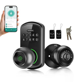 VANZBON smart door knob keypad front view for secure front-door access
