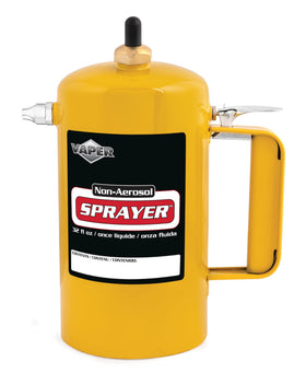 Vaper Spot Spray Yellow front view shows eco-friendly refillable design.